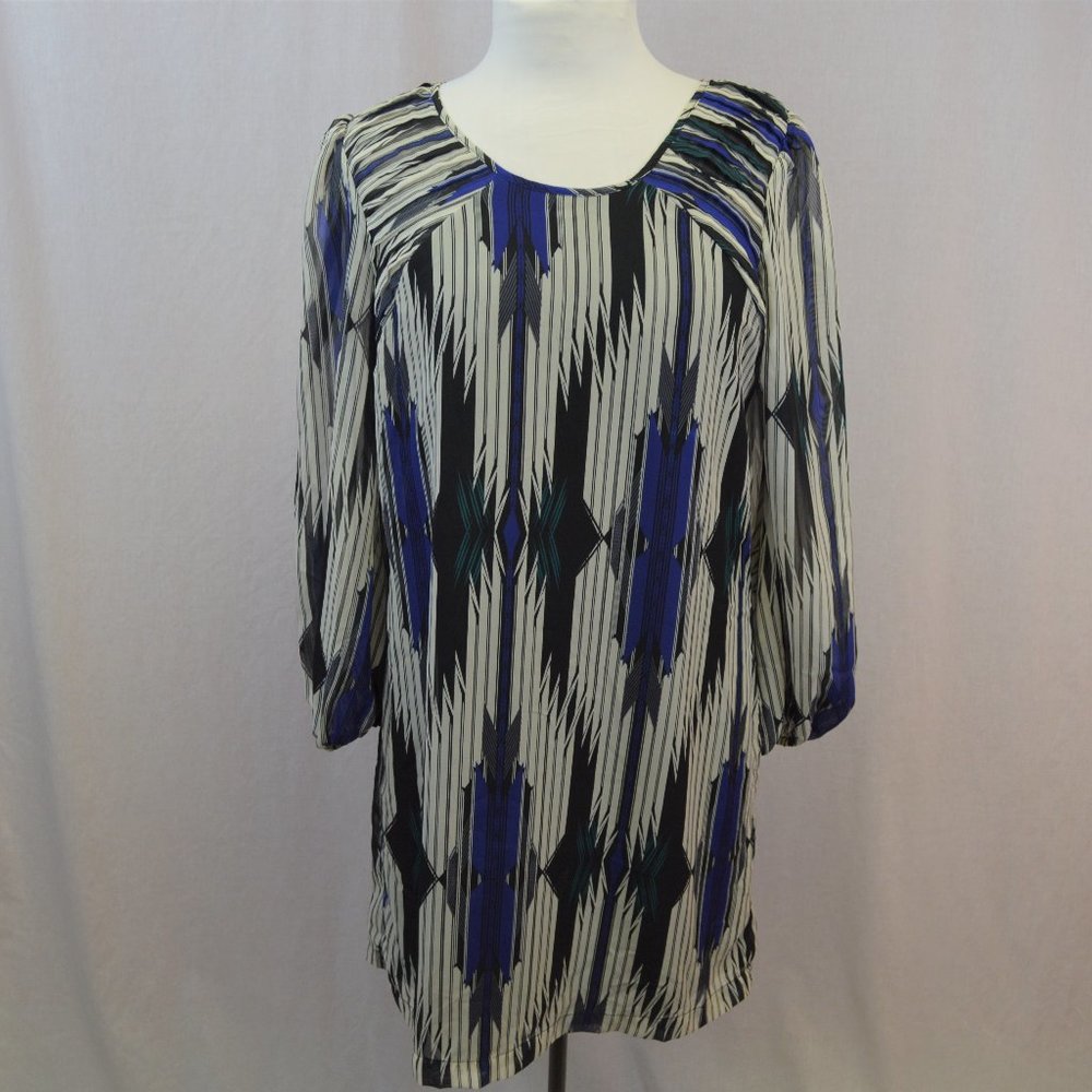 Fire Los Angeles long sleeve geometric dress L